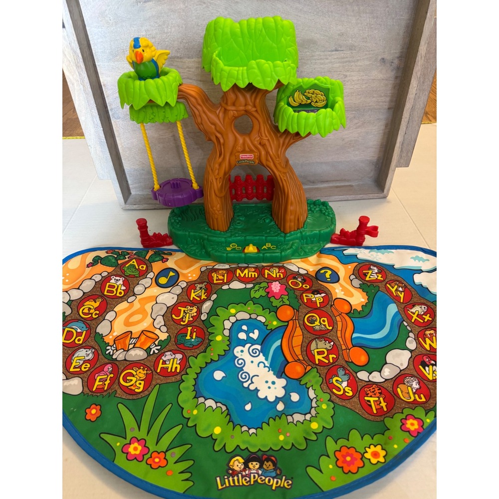 Fisher Price Little People A to ZLearning Zoo Alphabet Mat Tree House Toy 2004 - Picture 3 of 9